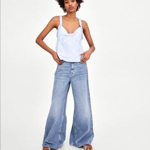 ZARA Stripped topwith knotted front